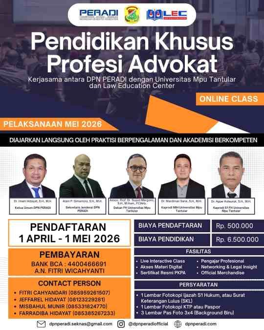 Pendidikan khusus profesi advokat